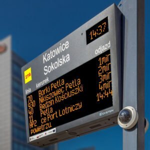 Wyświetlacz dynamicznej informacji pasażerskiej LED amber