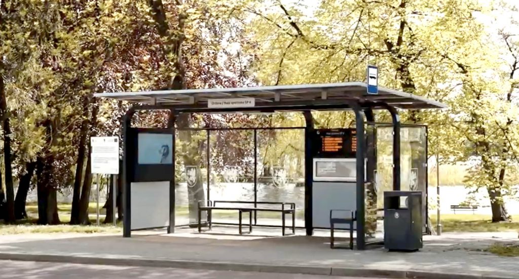 Bus shelters with active passenger information
