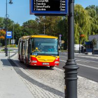 Tablice wyświetlacze dynamicznej informacji pasażerskiej LED RGB, Nysa 2020, LED RGB Passenger Information Displays, the city of Nysa