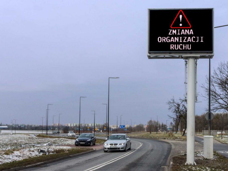 VMS road signs - new Variable Message Signs in Gliwice. Nowe Znaki zmiennej treści w Gliwicach