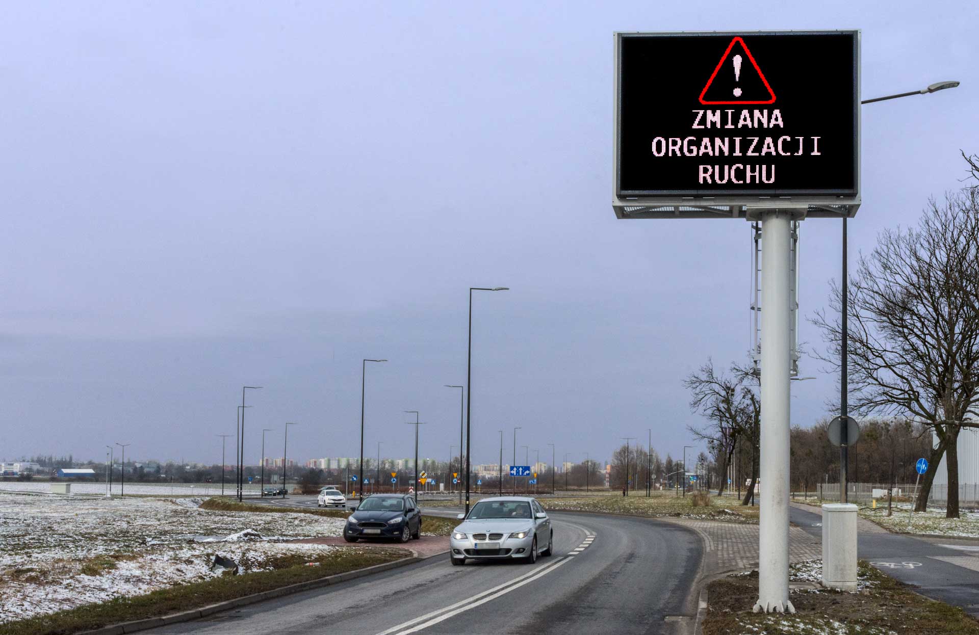 VMS road signs - new Variable Message Signs in Gliwice. Nowe Znaki zmiennej treści w Gliwicach