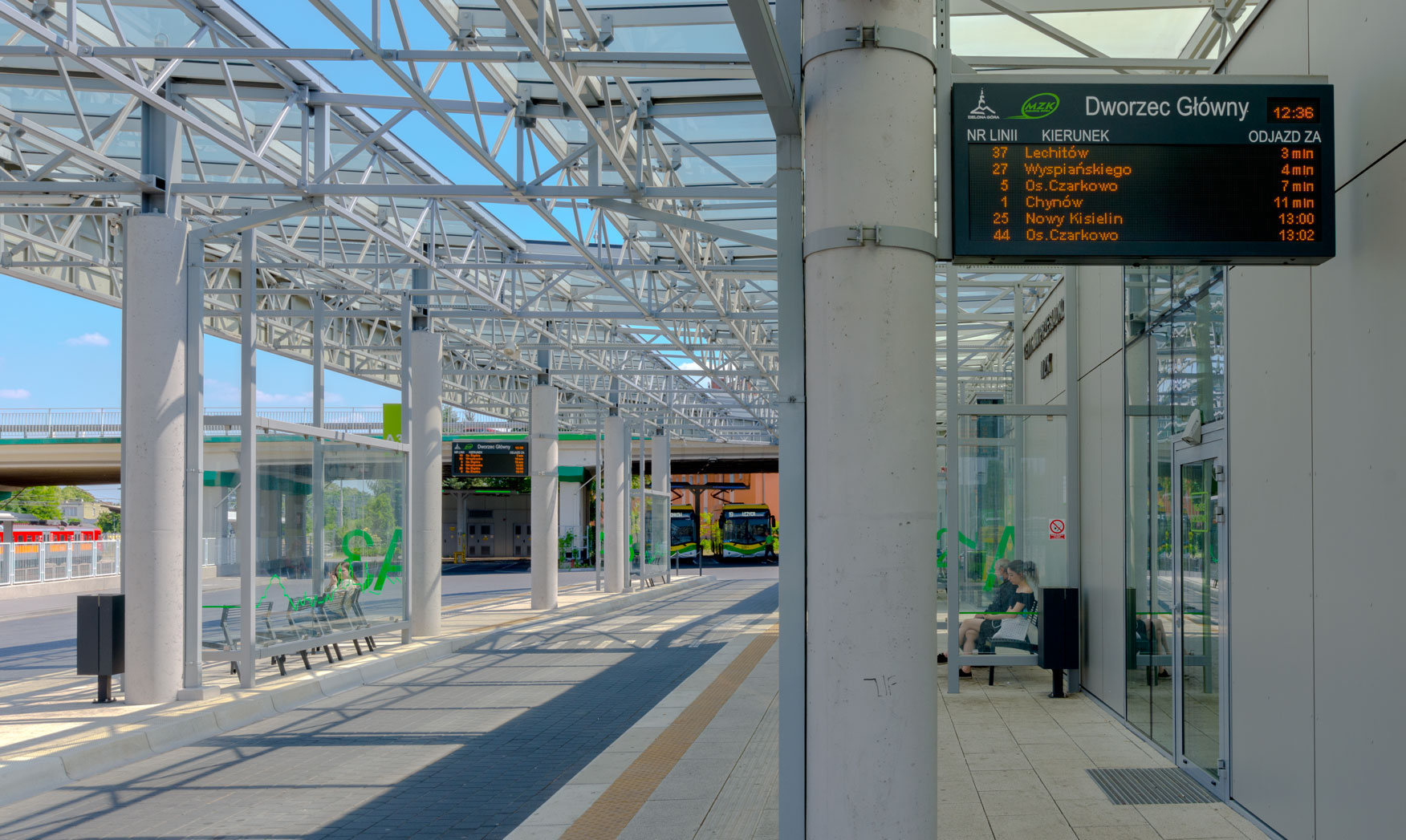 Main and stop amber LED passenger information boards manufactured by DYSTEN in Zielona Góra