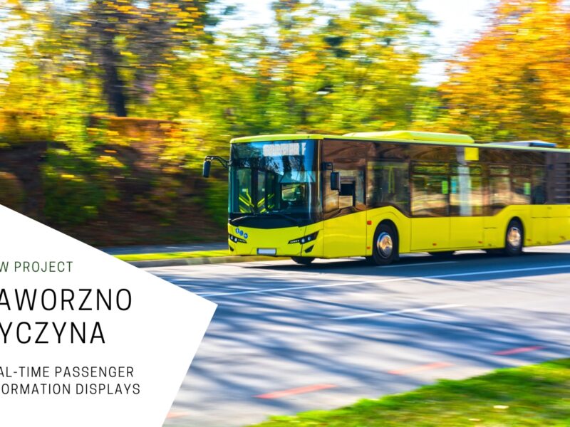 The manufacturer DYSTEN is in the process of executing an order for the production, delivery and installation of passenger information displays for the Jaworzno - Byczyna district of the city. The displays will be integrated with the existing dynamic passenger information system - KiedyPrzyjedzie.