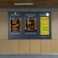 PIDS passenger information display system in transfer center